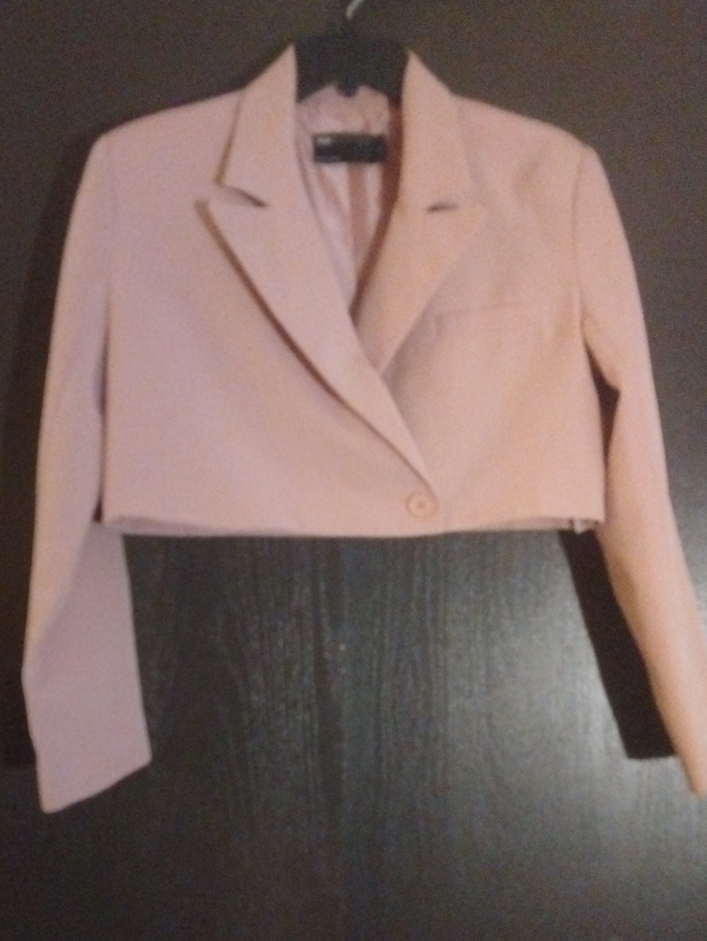 ASOS Cropped Blazer in Pale Pink